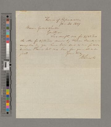 Abraham Lincoln, Washington, D.C., letter to Joseph Gales and William W. Seaton
