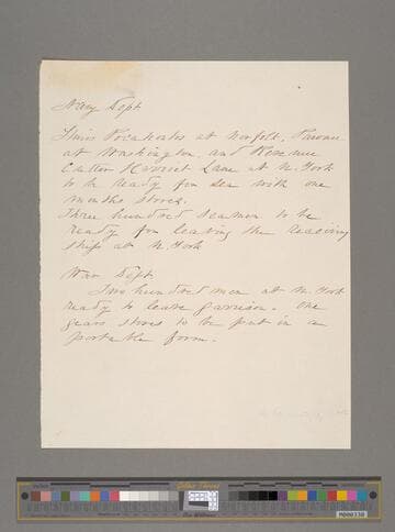 Abraham Lincoln, Washington, D.C., letter to Gideon Welles