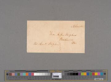 Abraham Lincoln fragment of letter cover addressed to Alexander H. Stephens, Richmond, Virginia
