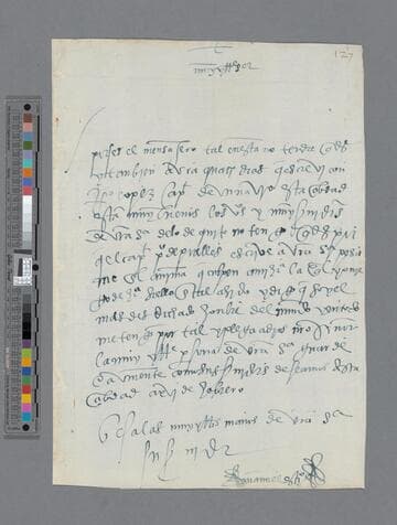 Manuel Estacio letter to Gonzalo Pizarro