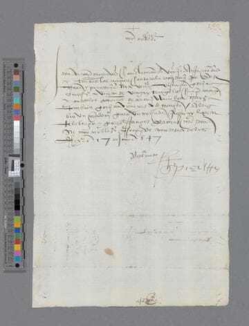 Gonzalo Pizarro letter to Juan García