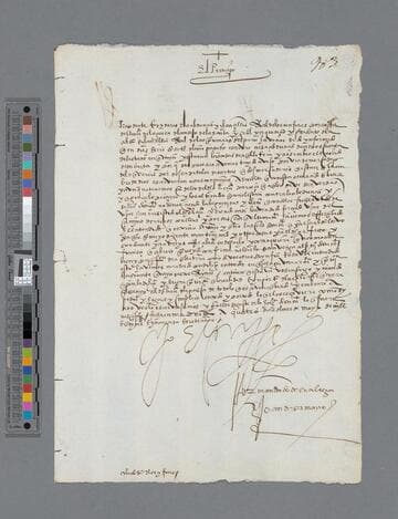 Felipe II, King of Spain, letter to Audiencia Real de Confines