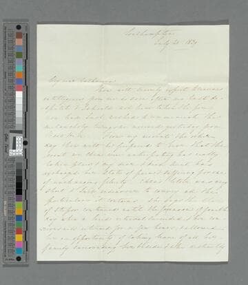 Sarah Davis (?) Letter to Catharina M. Briggs