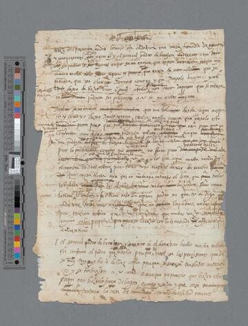 Pedro de las Gasca, Bishop, draft letter to Gonzalo Pizarro