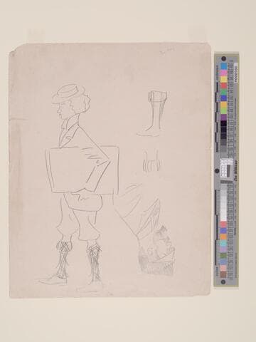 Man with Portfolio and Other Sketches