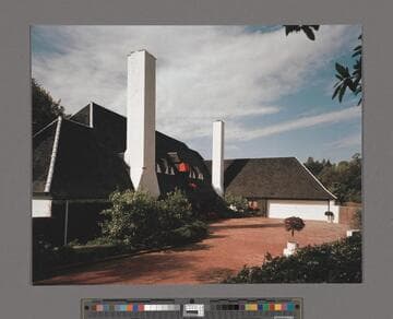 Oversize photographs, residences and Manresa Chapel