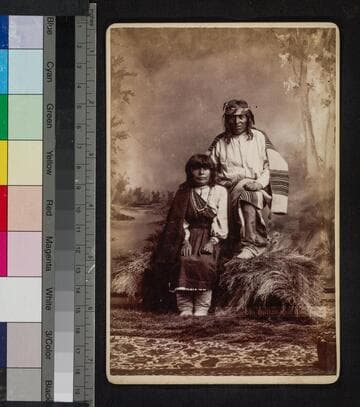 Pueblo Indian and daughter