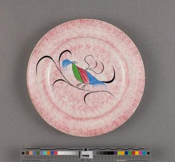 Plate with peafowl decoration