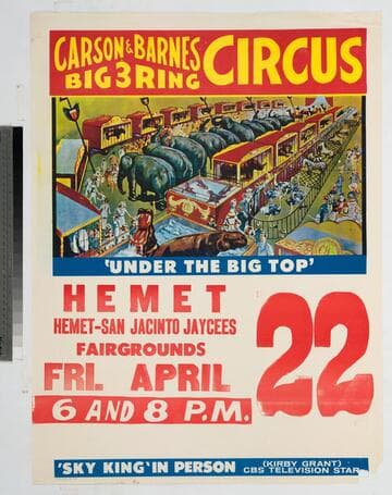 Carson & Barnes Big 3 Ring Circus : 'Under the Big Top'