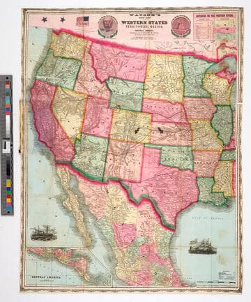 Watson's new map of the western states, territories, Mexico, and Central America