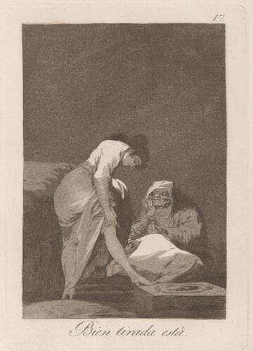 Love and death (El amor y la muerte), Plate 10 from Los Caprichos