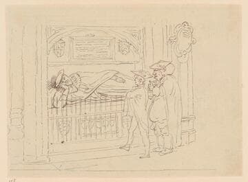 Schoolmaster and Pupil Studying a Tomb