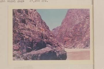 Sockdologer Rapid.  The Nevills party climbed the rocks at the head for a looksee