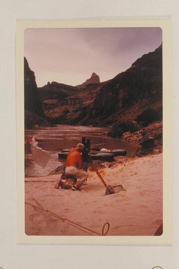 Avil and camera above Hance Rapid