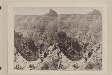 [print from a stereo] No. 226, "Views on the Colorado River," Grand Canon Series:  Moo-Av Canon, from side gulch