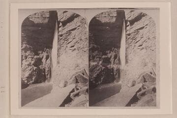 [print of a stereo] "Views on the Colorado River," Grand Canon Series.  No. 213:  Cataract in A Cleft