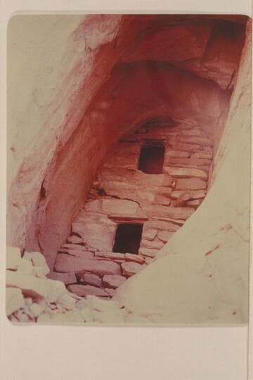 Small ruin in Surprise Valley above the trail crossing.  Marked JW/8 15 09/AW