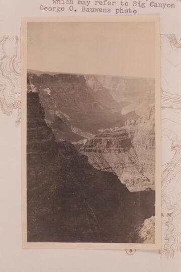 The Little Colorado below the Blue Spring.  In the background the Canyon of the Lower Falls which may refer to Big Canyon