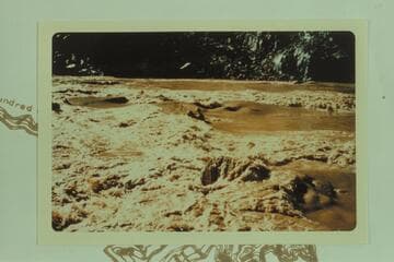 Homer Morgan and Jorgen Visbak in rough water near Mile 212.15