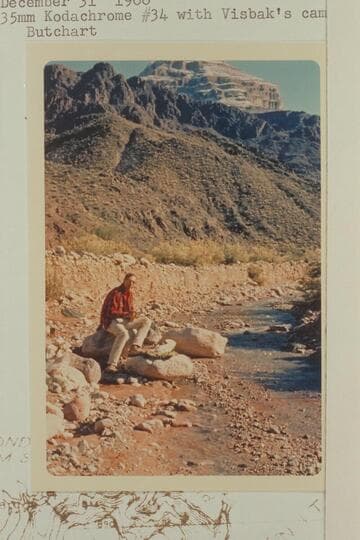 Jorgen Visbak at Diamond Creek near the mouth of Peach Springs Wash