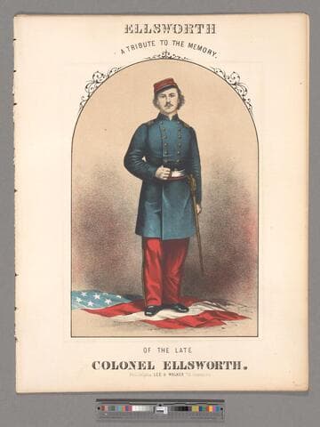 Ellsworth : a tribute to the memory of the late Colonel Ellsworth / arranged by William J. Lemon