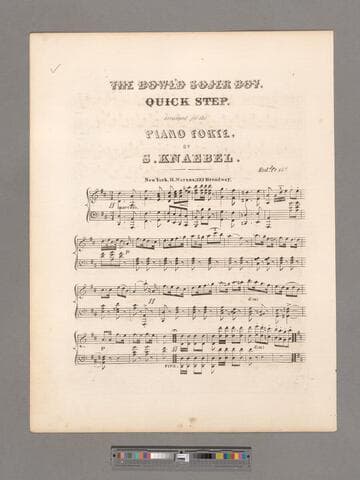 The bowl'd sojer boy quick step / arranged for the piano forte by S. Knaebel