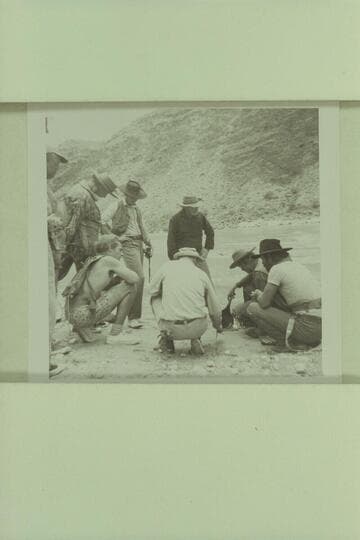 Jim Algar outlines some action to the stand-ins; Tapeats Creek