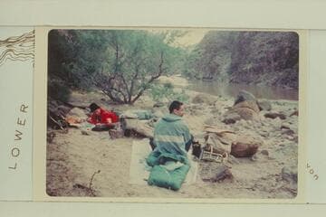 Morning in camp at mouth of Trail Canyon
