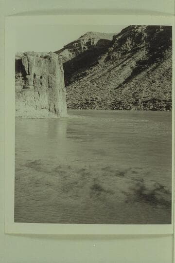 The clear water of Tapeats Creek mixes with the mud of the Colorado River