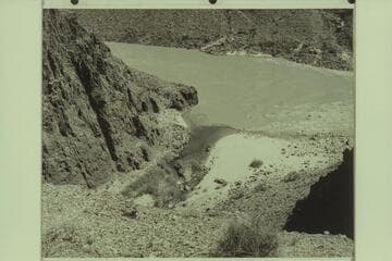 The Chris-Craft in the lagoon at the mouth of Tapeats Creek