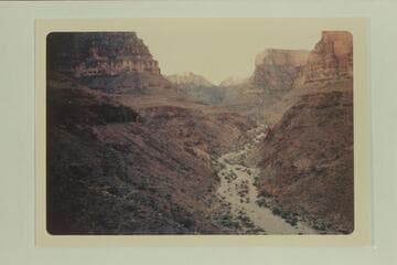 Up Bridge Canyon from burro trail crossing near lower end