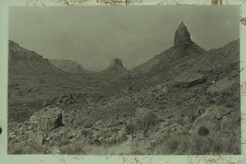 Mount Akaba and Mount Sinyala [photo reverse:  View west from head of Paya Arm of Matkatamiba on Esplanade]