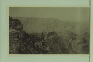 From South Rim near Hance Camp to North Rim showing the end of Cape Final at upper right.  From George Bauwens collection