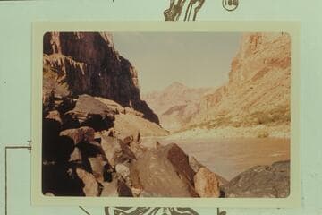 Down from about Mile 186 to the lava cliff at the foot of Queantoweap Valley and the erosion remnant below Whitmore Wash