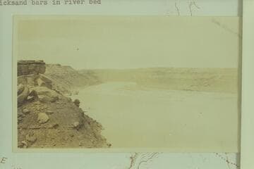Down the Little Colorado from Cameron, Richardson's Trading Post.  Quicksand bars in river bed