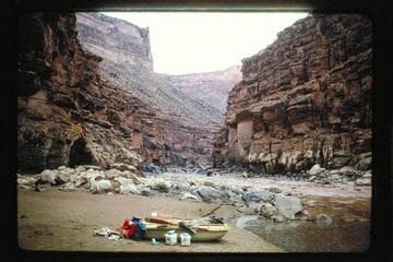 Camp at head of Sheer Wall Rapids