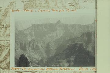 Butte which shows elevation 7605 on the Vishnu Temple Quad and 7596 on the map of Grand Canyon-East Half, is 7594 on this map from Mational Geographic Magazine of 1955, May.  Beck proposes the butte be named for Johnny Maxson