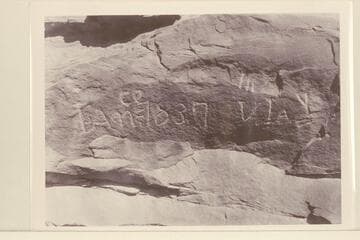 Inscription at Lake Creek Bar, Glen Canyon