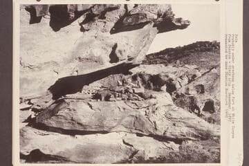 Ruin, probably under overhang below Fort at White Canyon. From Stanton-Ginty trip, December, 1897