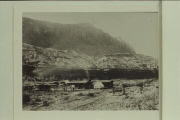 Cabins used by dredge crew at Lees Ferry