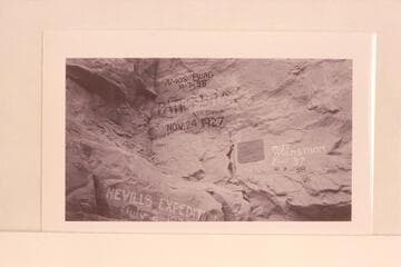 Inscriptions painted at Mile 182 1/2, Dark Canyon