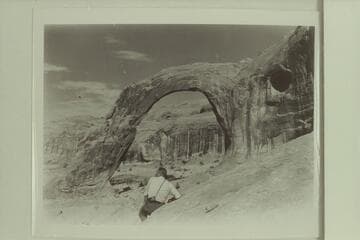 Corona Arch; Wayne McConkie nearby