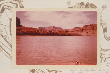 North to Deadhorse Point from Mile 29 1/2. Cisco gauge: May 19: 7,780 cfs. May 20: 9,910 cfs. May 21: 12,700 cfs