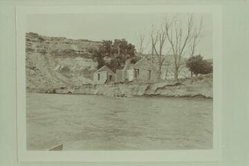 Shell of abandoned house on the lower part of the Dolores River between Gateway, Colorado, and the mouth of the river