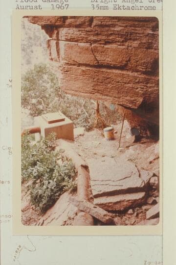 Flood damage; Bright Angel Creek