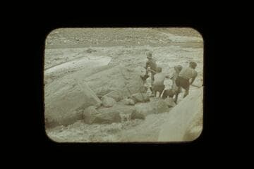 Salvage efforts on the Powell; Dubendorff Rapid