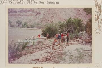 Harris-Brennan party at mouth of Cross Canyon