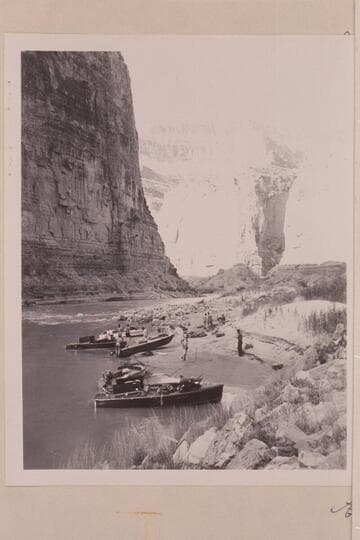 Mooring & Camp, Spook Canyon in background, Mile 41