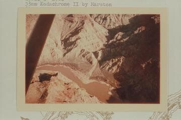 Mile 206 1/2-207 showing the gypsum instrusion in the mouth of the side canyon