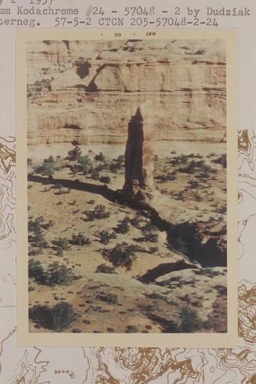 Spire in Ernies Country near natural arch